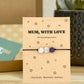 Personalised Mum Wish Bracelet, Love You Mum Gift, Mother’s Day Birthday Jewellery, Crystal Keepsake for Mum