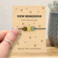 Personalised New Horizons Wish Bracelet Card, New Job Gift, Retirement Keepsake, New Chapter Jewellery, Letterbox Gift