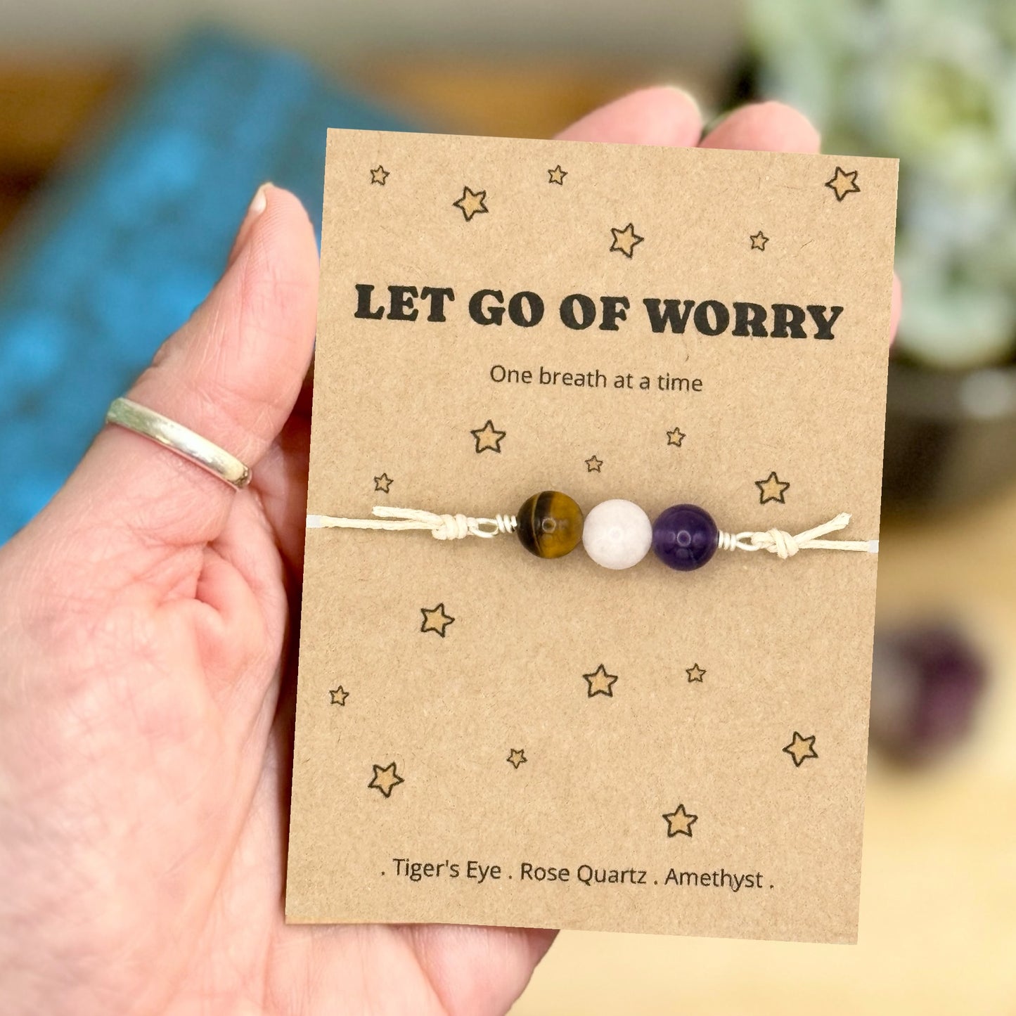 Let Go of Worry Wish Bracelet – Mindfulness Anxiety Gift