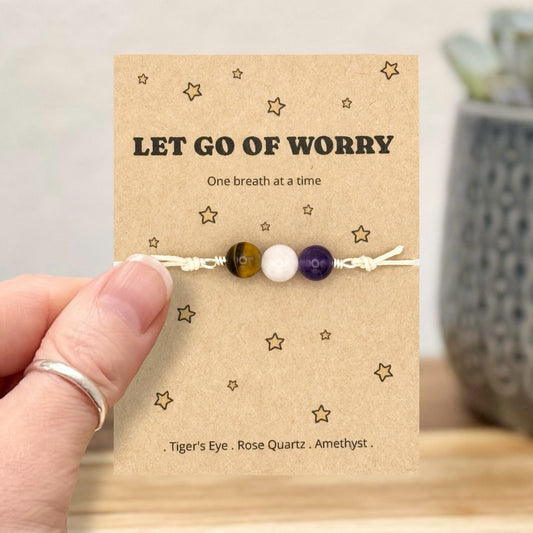Let Go of Worry Wish Bracelet – Mindfulness Anxiety Gift
