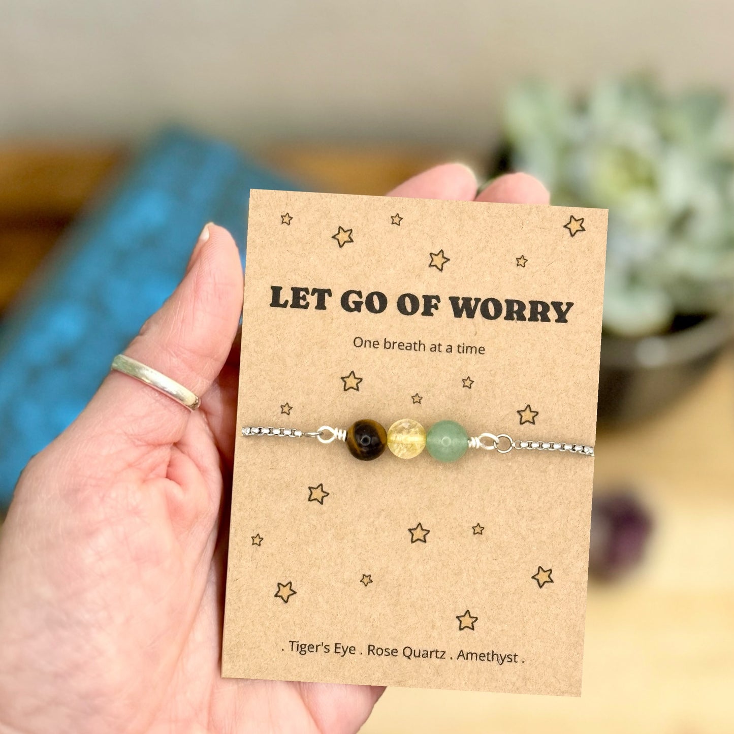 Let Go of Worry Wish Bracelet – Mindfulness Anxiety Gift