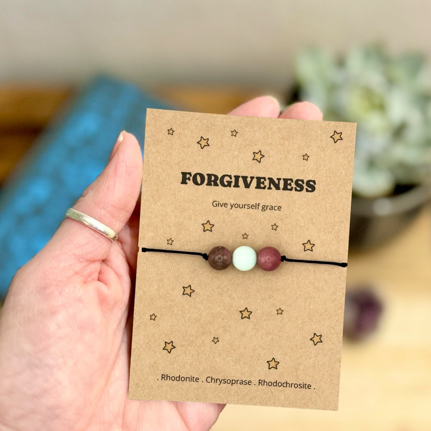 Forgive Yourself Bracelet, Moving On Gift for Her, Encouragement Bracelet, Letting Go Crystal Jewellery, Fresh Start Keepsake
