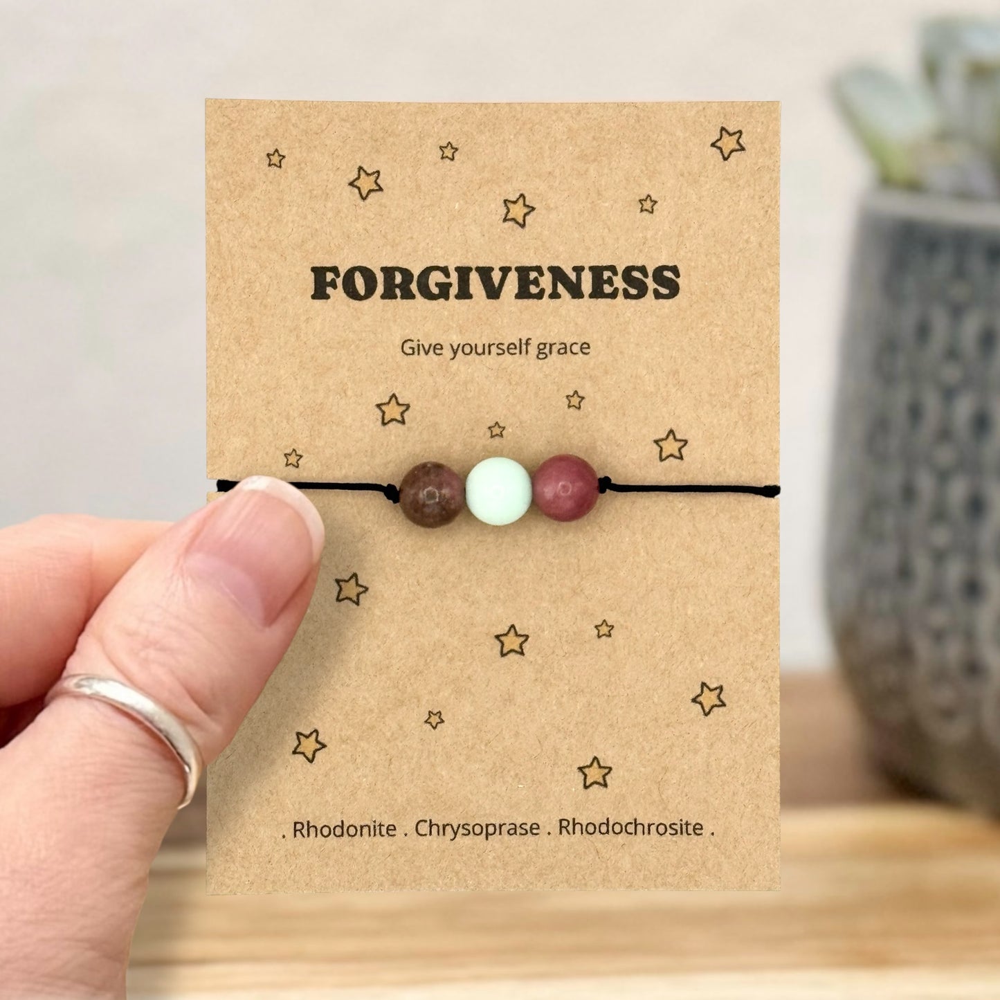 Forgive Yourself Bracelet, Moving On Gift for Her, Encouragement Bracelet, Letting Go Crystal Jewellery, Fresh Start Keepsake