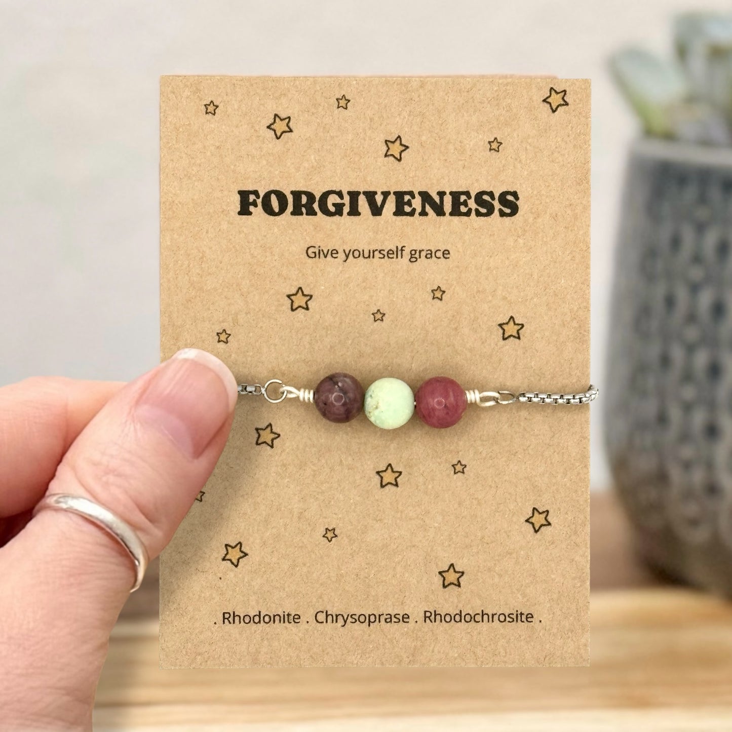 Be Kind to Yourself Bracelet, Self Forgiveness Gift, Letting Go Jewellery, Moving On Keepsake for Her