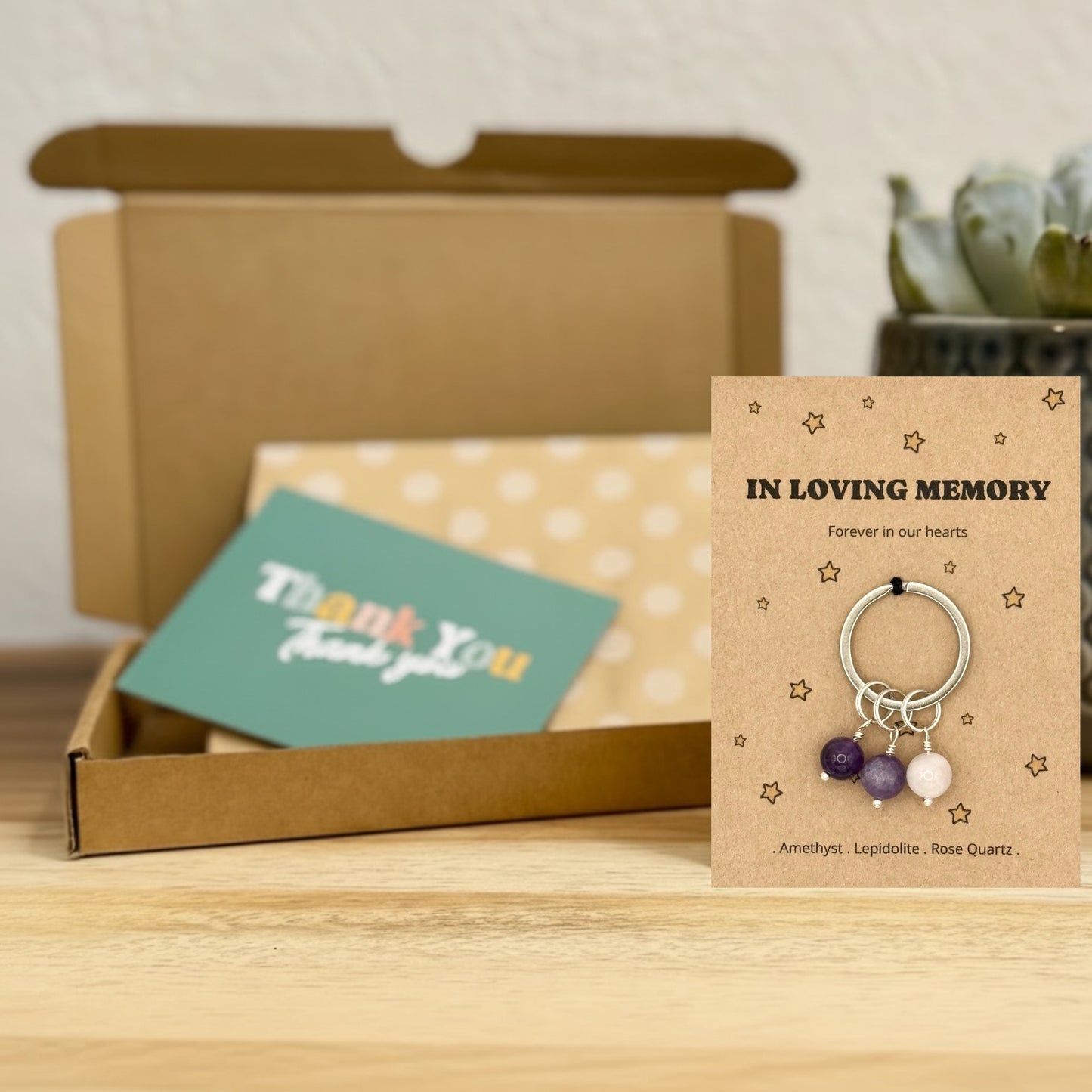 In Loving Memory Keyring, Personalised Memorial Gift, Bereavement Keepsake, Remembrance Gift for Loss, Sympathy Letterbox Gift