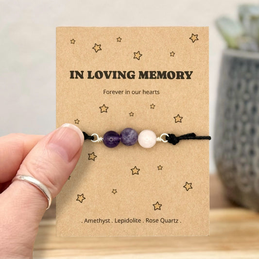 Personalised In Loving Memory Bracelet, Sympathy Gift, Memorial Keepsake, Remembrance Jewellery