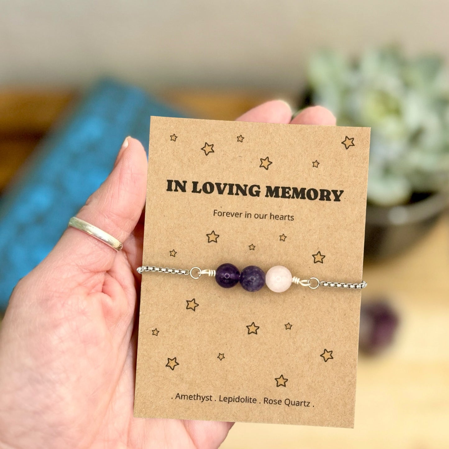 Personalised In Loving Memory Bracelet, Sympathy Gift, Memorial Keepsake, Remembrance Jewellery