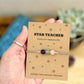 Star Teacher Thank You Bracelet, Teacher Gift for Her, End of Term Keepsake, Teaching Assistant Gift