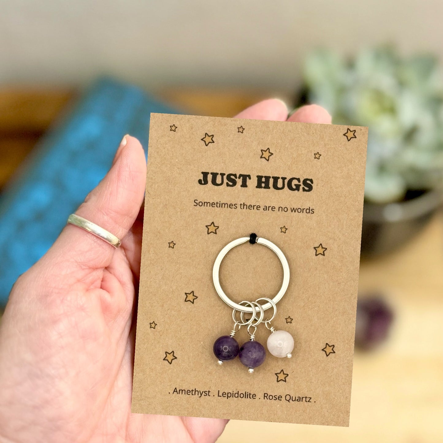 Thinking of You Gift, Personalised Pocket Hug Keyring, Sympathy Keepsake, Comfort Gift, Letterbox Gift