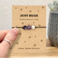 Personalised Just Hugs Crystal Bracelet Card, Thinking Of You Gift, Bereavement Support, Letterbox Comfort Gift