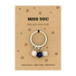 Miss You Gift For Her, Long Distance Friendship Present, I Will Miss You Initial Charm Keyring, Friend Missing You Gift