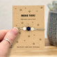 Miss You Gift for Her, Personalised Bracelet, Long Distance Friendship Gift, Thinking of You Keepsake, Long Distance Love Gift