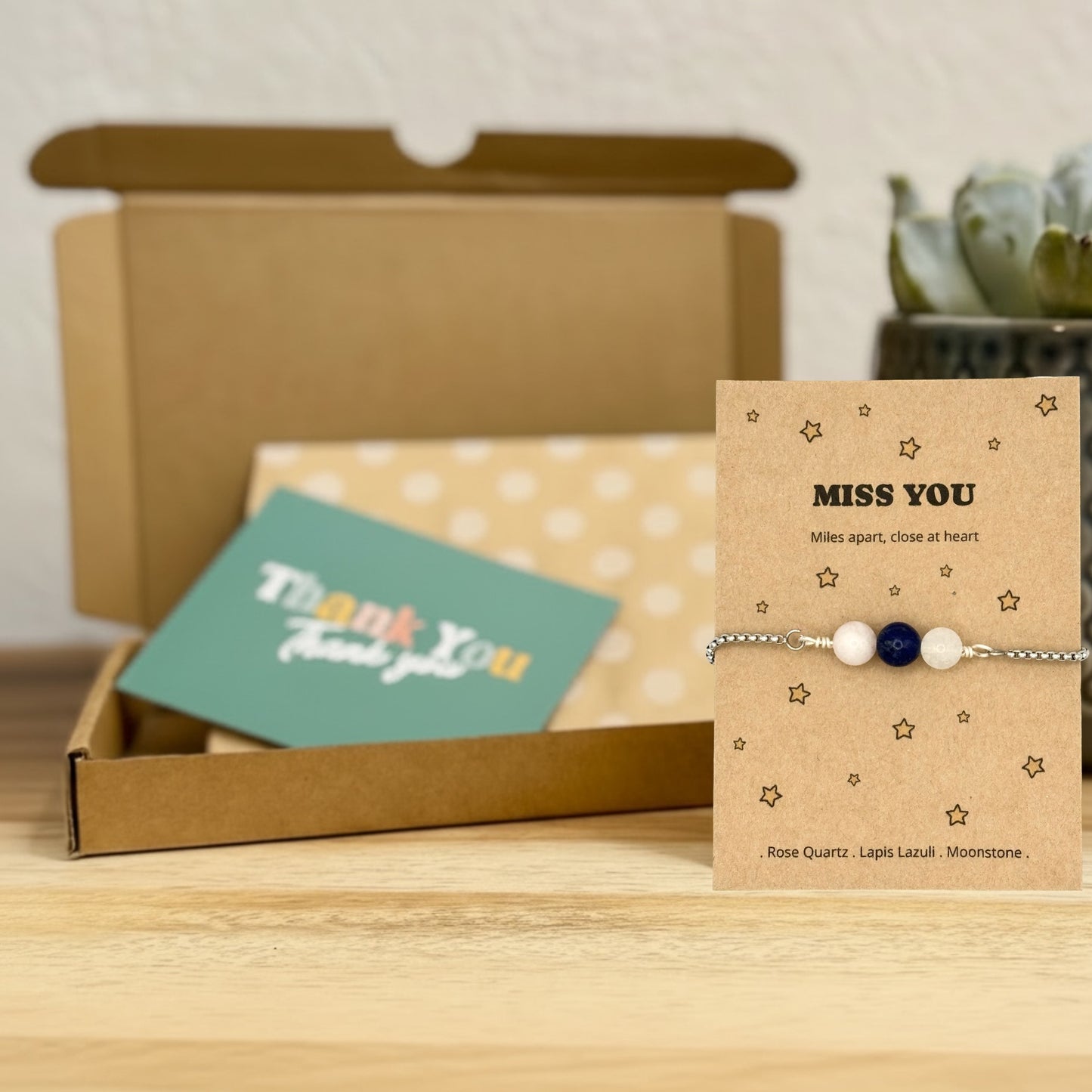 Miss You Gift for Her, Personalised Bracelet, Long Distance Friendship Gift, Thinking of You Keepsake, Long Distance Love Gift
