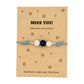 Miss You Gift for Her, Personalised Bracelet, Long Distance Friendship Gift, Thinking of You Keepsake, Long Distance Love Gift