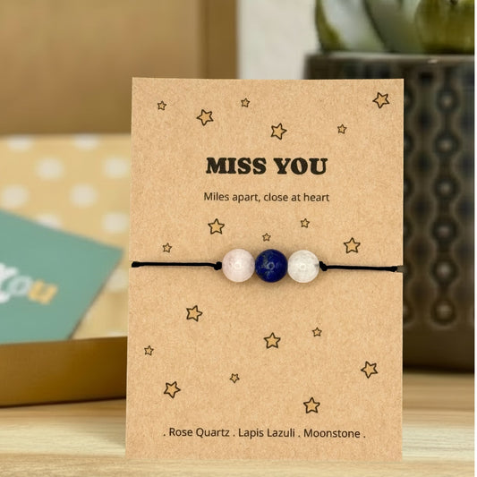 Personalised Miss You Bracelet – Long Distance Friendship Gift