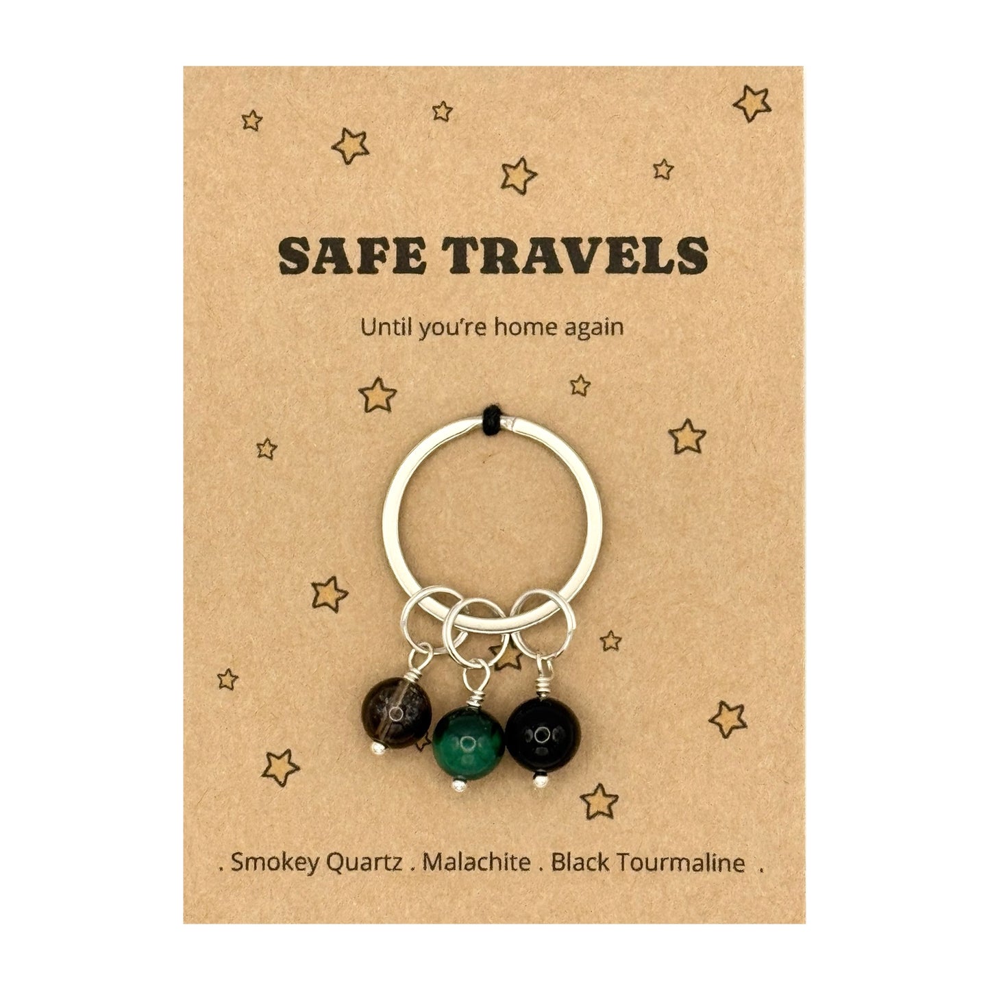 Safe Travel Gift, Personalised Keyring, Travel Protection Keepsake, Gap Year Gift, New Driver Gift, Flight Attendant Present