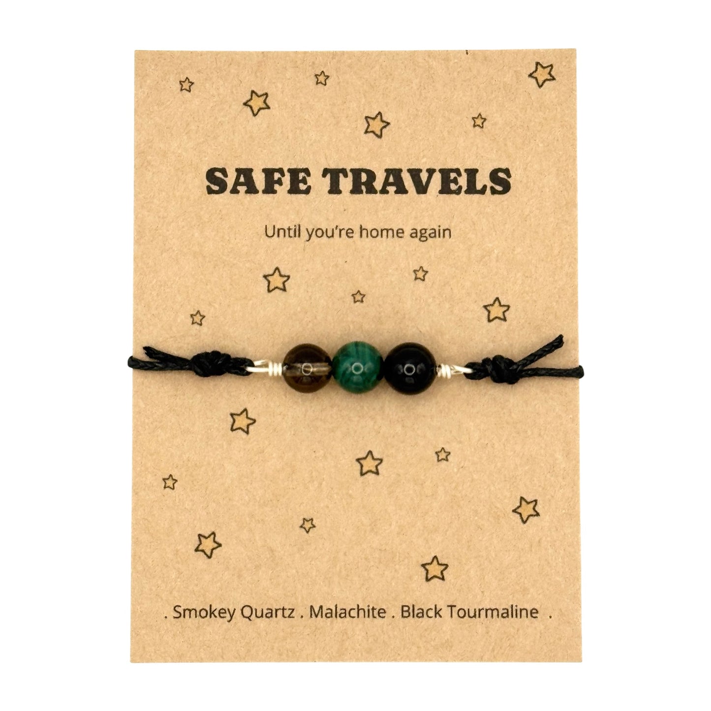 Safe Travel Gift, Personalised Crystal Wish Bracelet, Travel Protection Keepsake, Gap Year Gift, New Driver Gift, Gift for Daughter