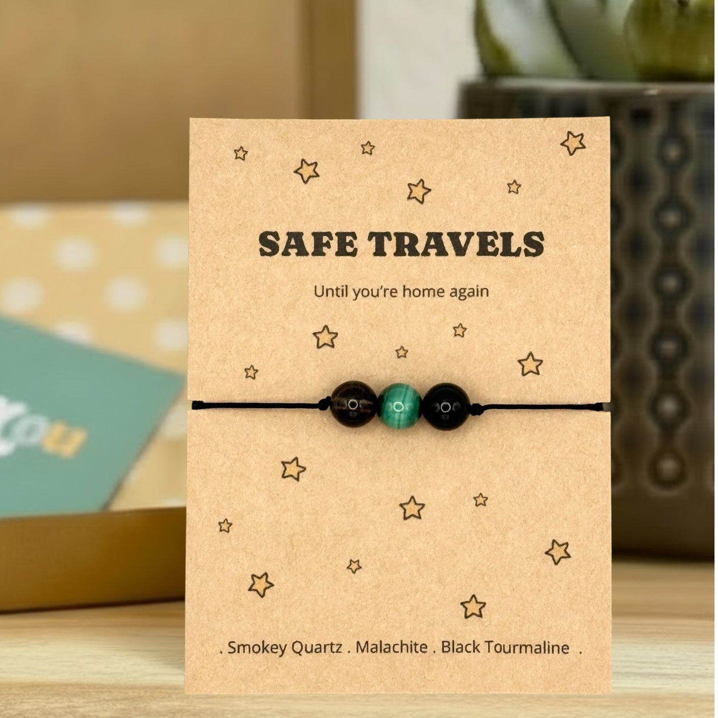 Safe Travel Gift, Personalised Bracelet, Travel Protection Keepsake, Gap Year Gift, New Driver Gift, Going Away Present