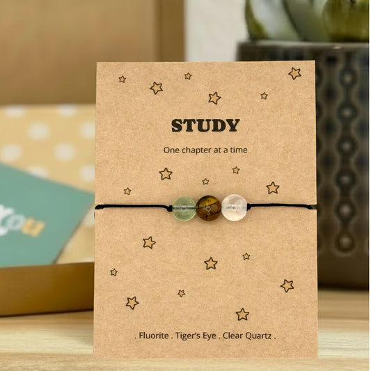 Study Bracelet Gift, Study Motivation Gift, University Student Gift, Focus and Productivity Keepsake, Academic Motivation Gift