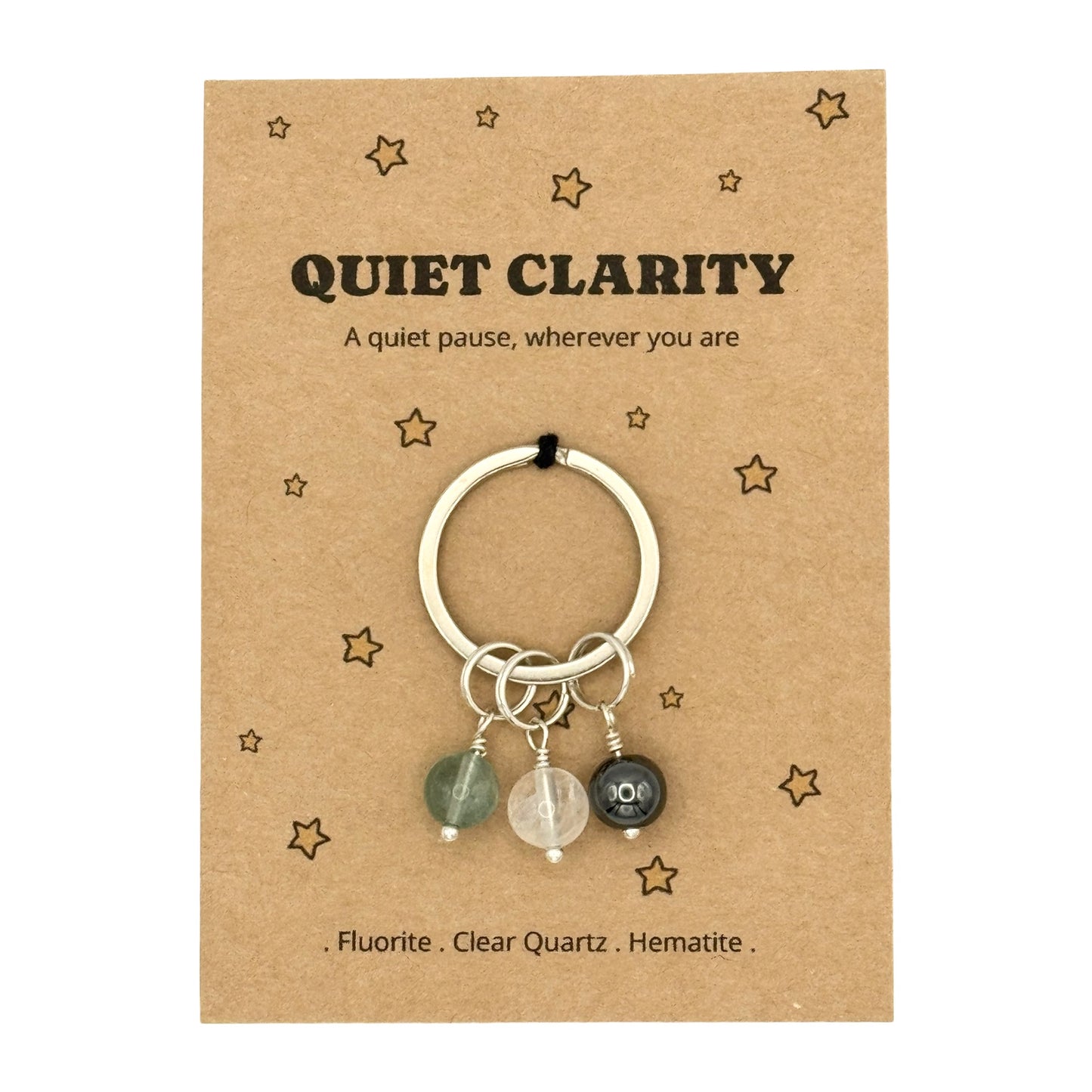 Quiet Clarity Crystal Keyring – Emotional Support & Thinking of You Gift