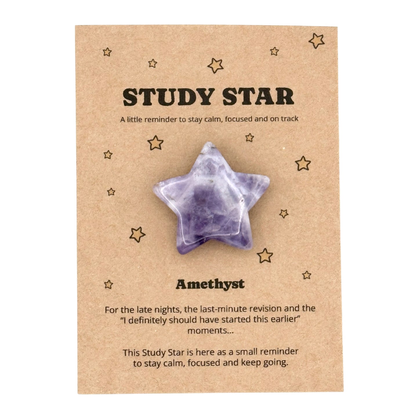 Crystal Study Star Gift, Exam Good Luck Charm, Student Revision Gift, Driving Test Gift, Back to School Keepsake