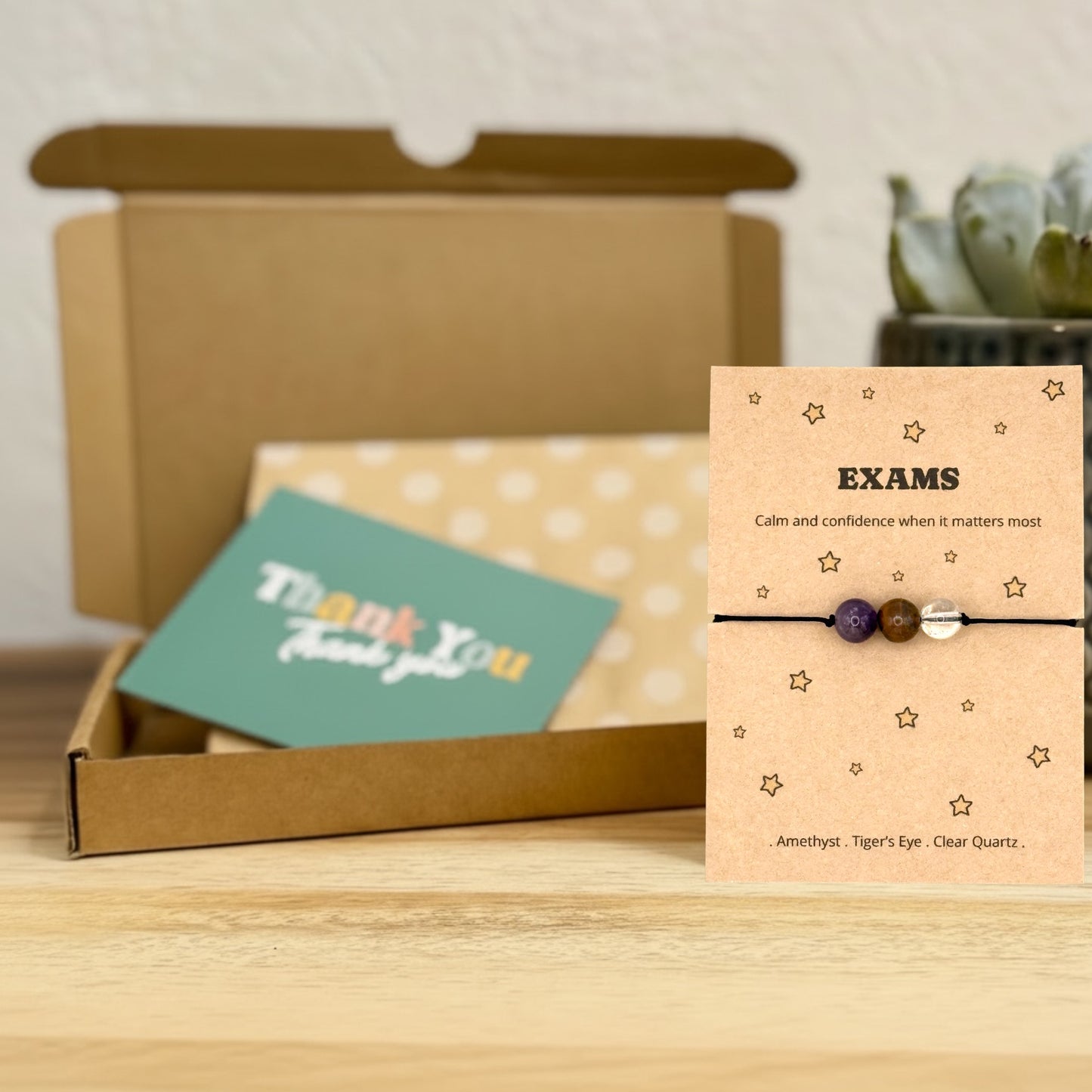 Good Luck Exam Bracelet Gift for Student, Study Motivation Gift, GCSE A Level Revision Gift, Exam Success Keepsake