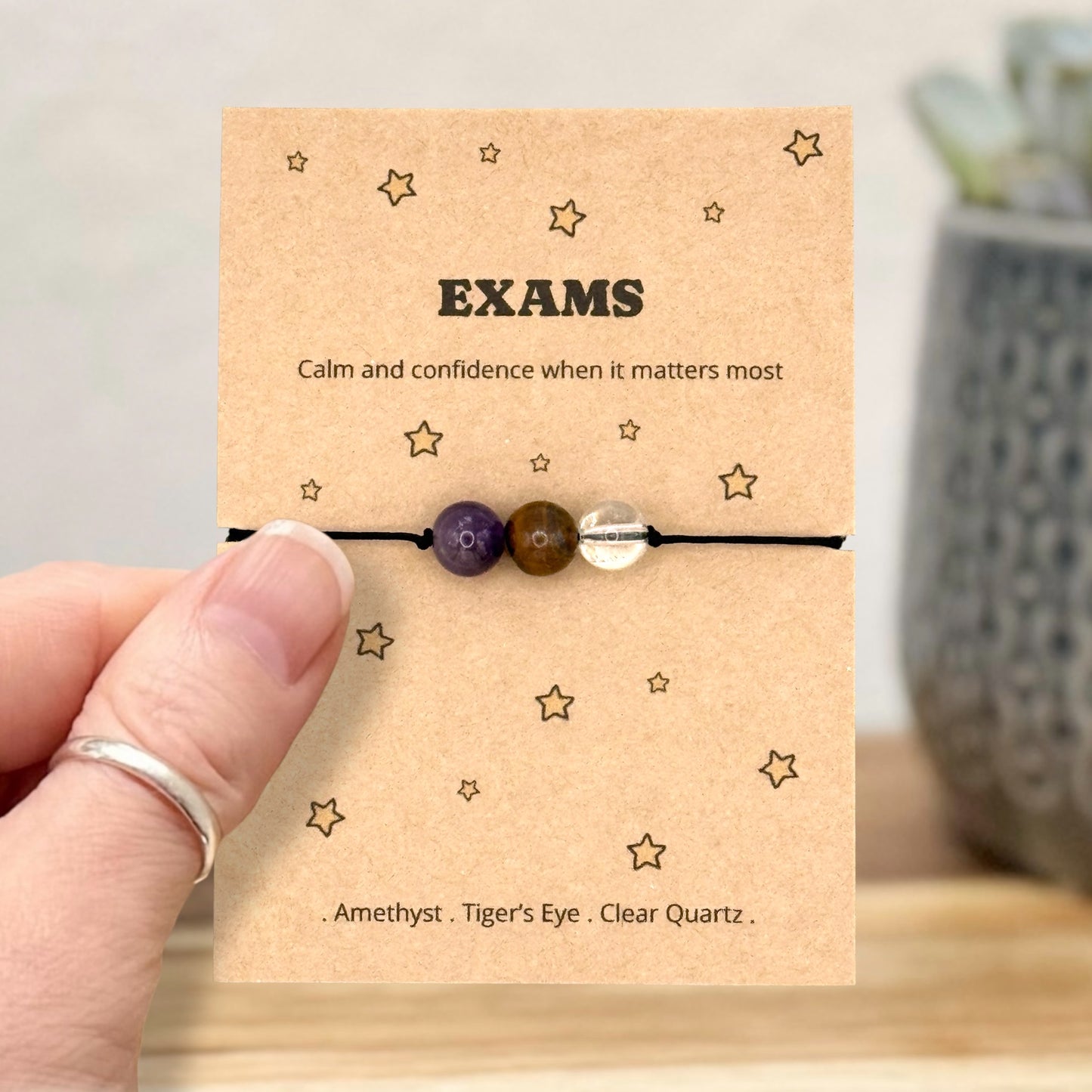 Good Luck Exam Bracelet Gift for Student, Study Motivation Gift, GCSE A Level Revision Gift, Exam Success Keepsake