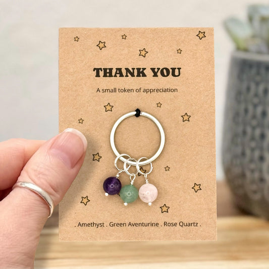 Thank You Gift, Personalised Keyring, Teacher Thank You Gift, Employee Appreciation Gift, Thank You Keepsake