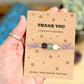 Thank You Bracelet Gift for Her, Personalised Keepsake, Teacher End of Year Gift, Employee Appreciation, Work Anniversary Present