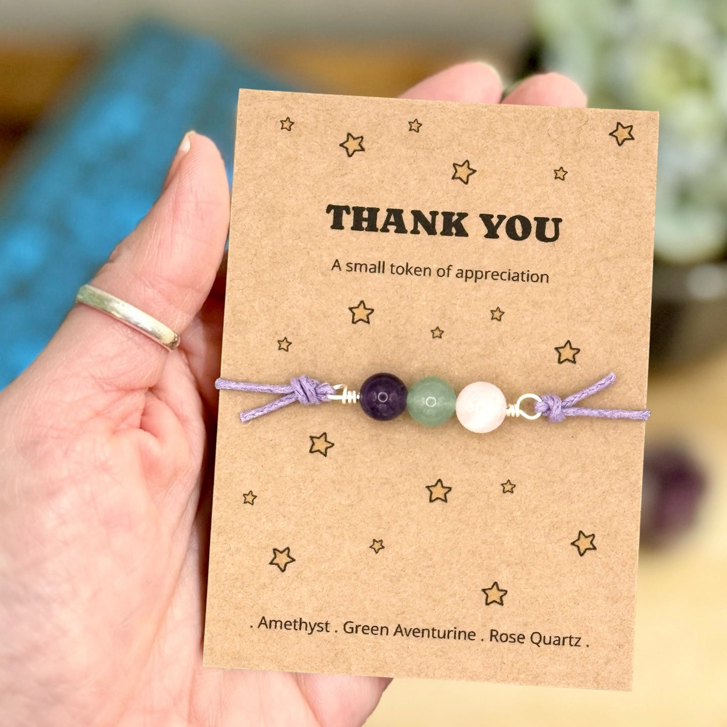 Thank You Bracelet Gift for Her, Personalised Keepsake, Teacher End of Year Gift, Employee Appreciation, Work Anniversary Present