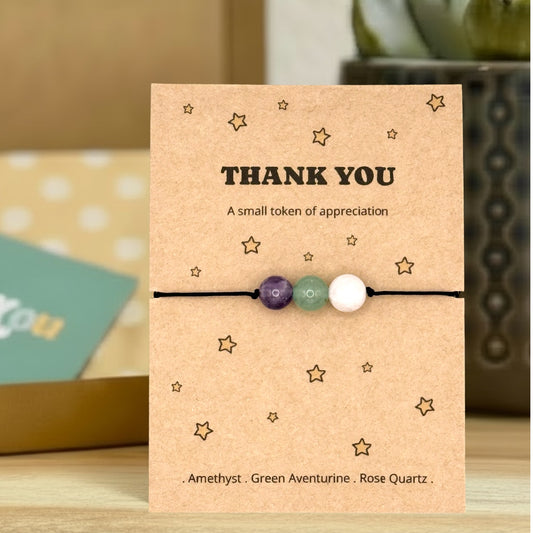 Thank You Bracelet Gift, Teacher Thank You Gift, Appreciation Gift for Friend or Colleague, Employee Appreciation, Work Anniversary Present
