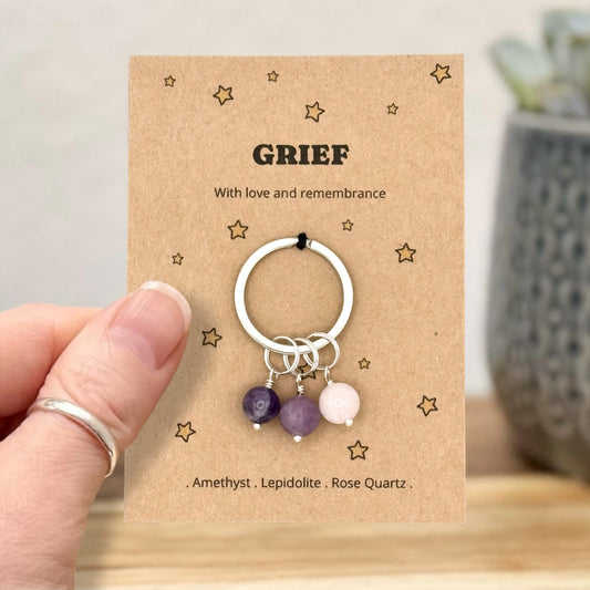 Sympathy Gift For Grief, Thinking Of You Gift For Her, Remembrance Keepsake Keyring, Bereavement Gift, Personalised Keyring