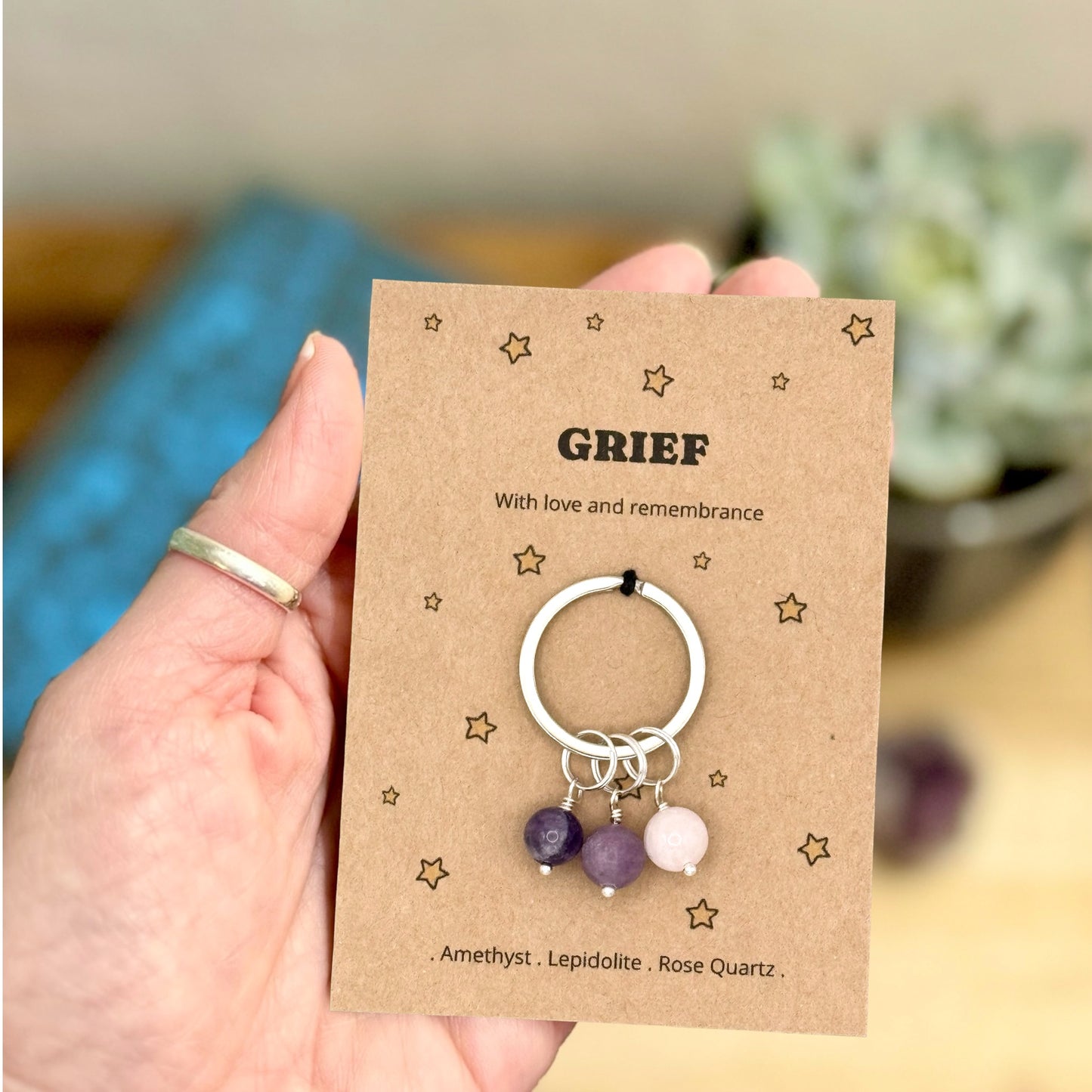 Sympathy Gift For Grief, Thinking Of You Gift For Her, Remembrance Keepsake Keyring, Bereavement Gift, Personalised Keyring