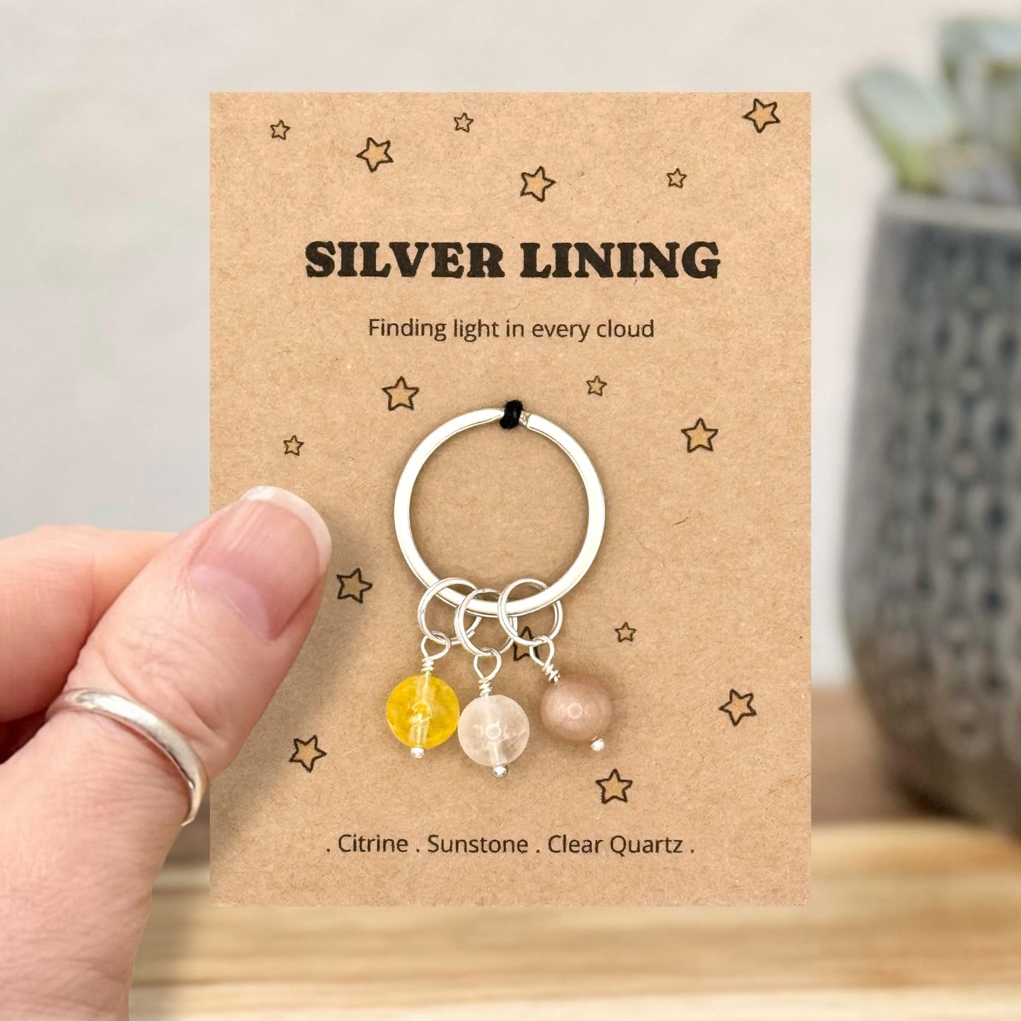 Silver Lining Crystal Keyring – Pick Me Up & Encouragement Gift