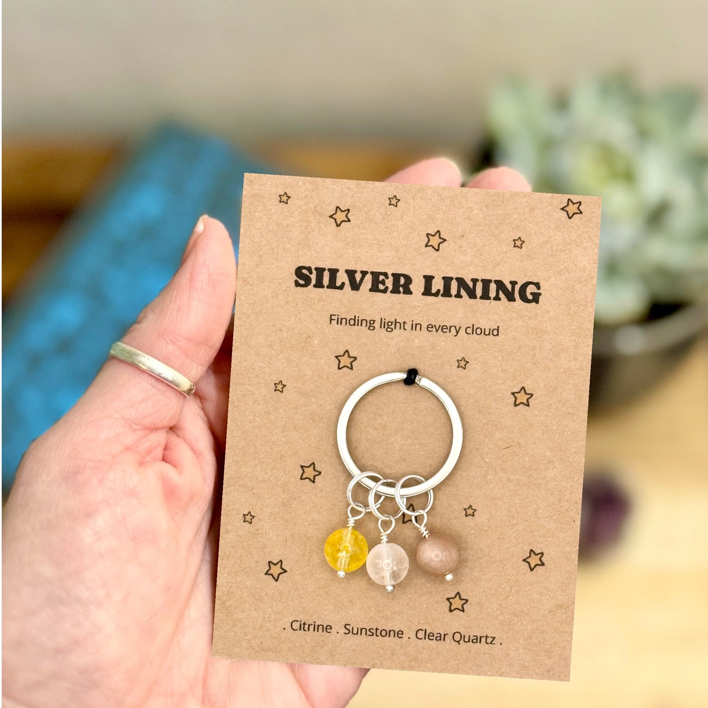 Silver Lining Crystal Keyring – Pick Me Up & Encouragement Gift