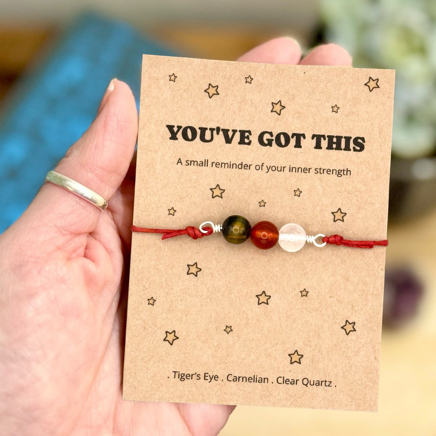You've Got This Gift, Personalised Crystal Wish Bracelet for Confidence and Self Belief, Encouragement Keepsake