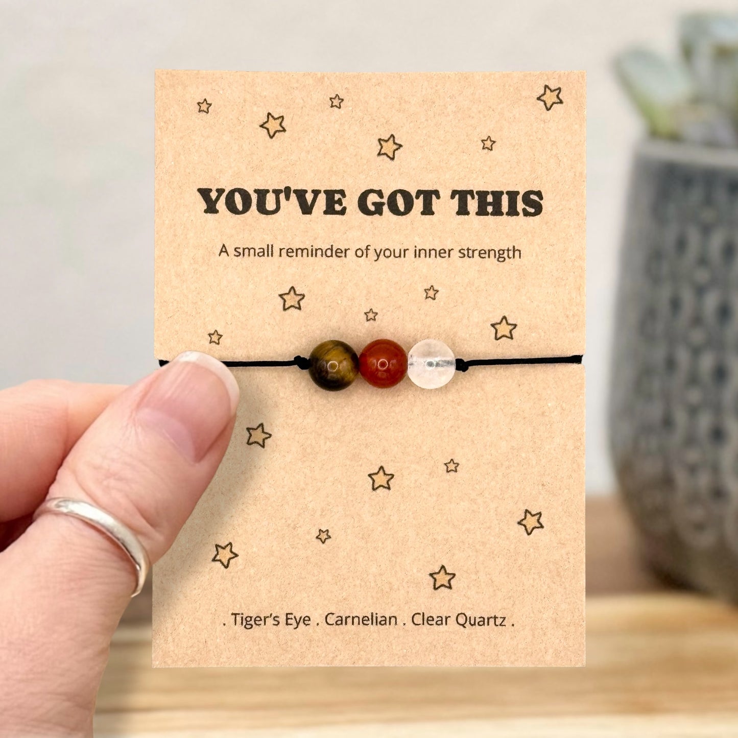 You've Got This Crystal Bracelet or Anklet, Personalised Confidence and Self Belief Gift, Encouragement Keepsake