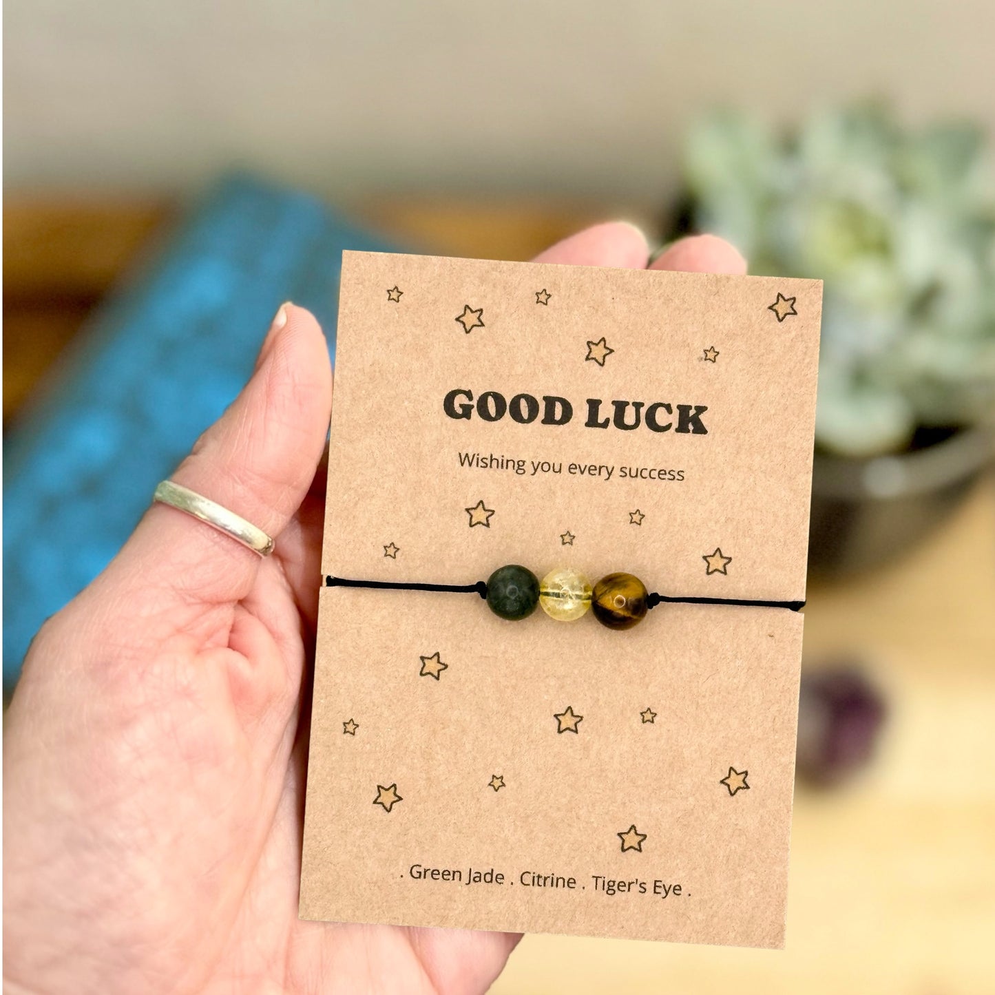 Adjustable Good Luck Crystal Bracelet – New Job, Exams & Driving Test Gift