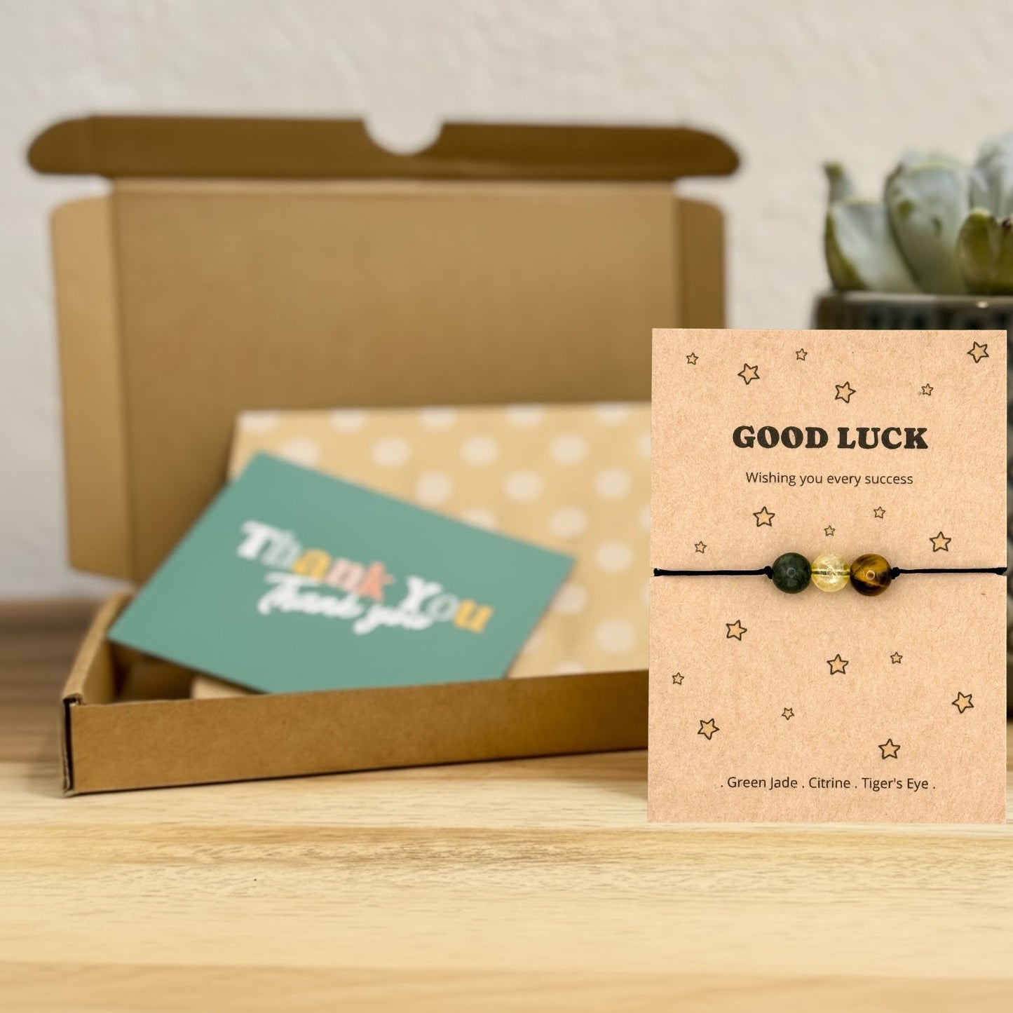 Adjustable Good Luck Crystal Bracelet – New Job, Exams & Driving Test Gift