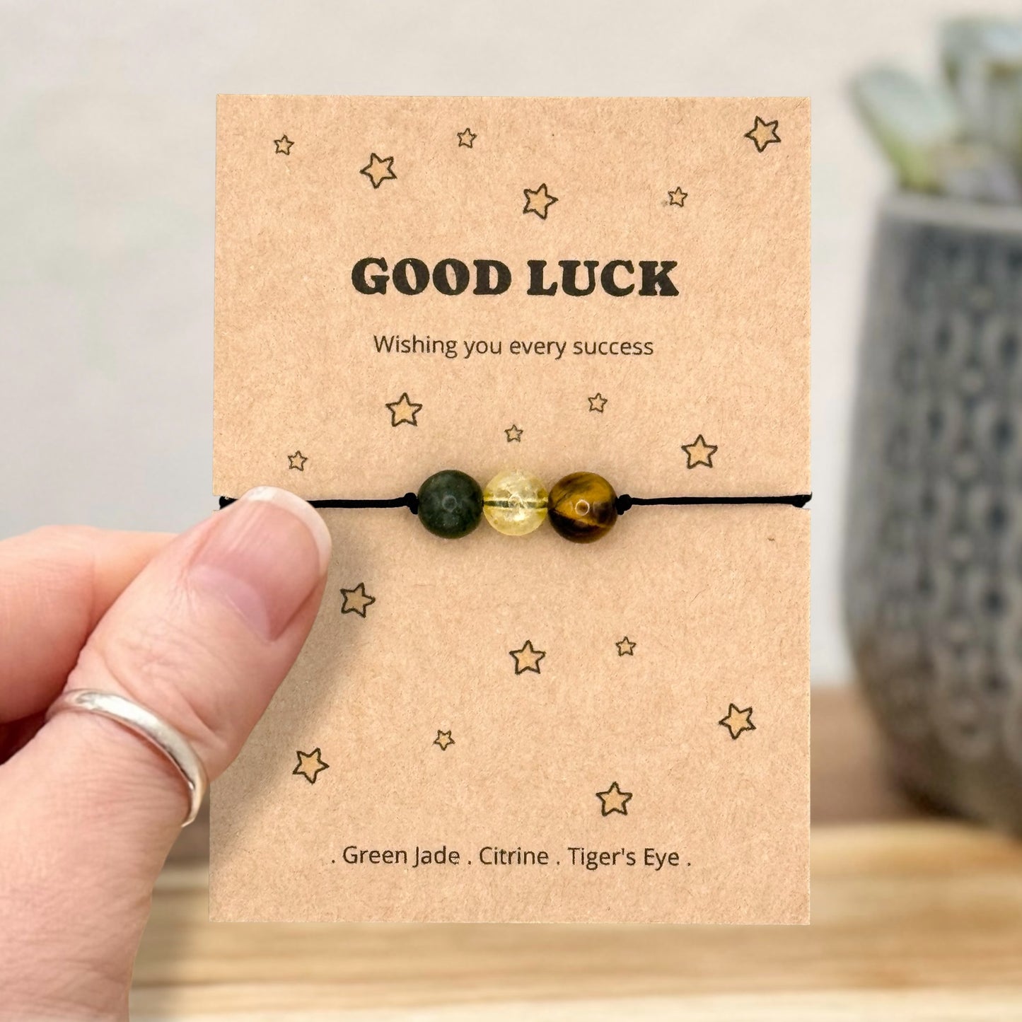 Adjustable Good Luck Crystal Bracelet – New Job, Exams & Driving Test Gift