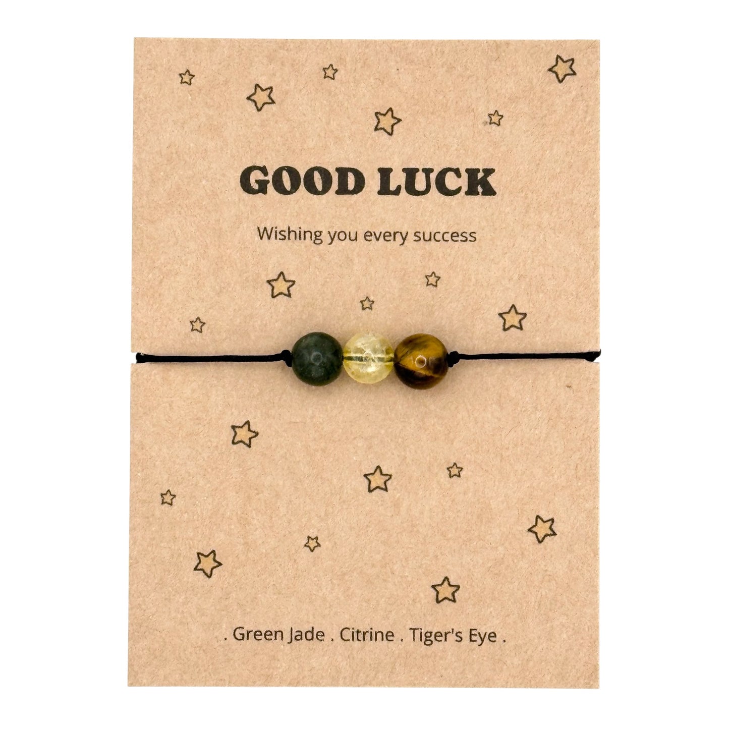 Adjustable Good Luck Crystal Bracelet – New Job, Exams & Driving Test Gift