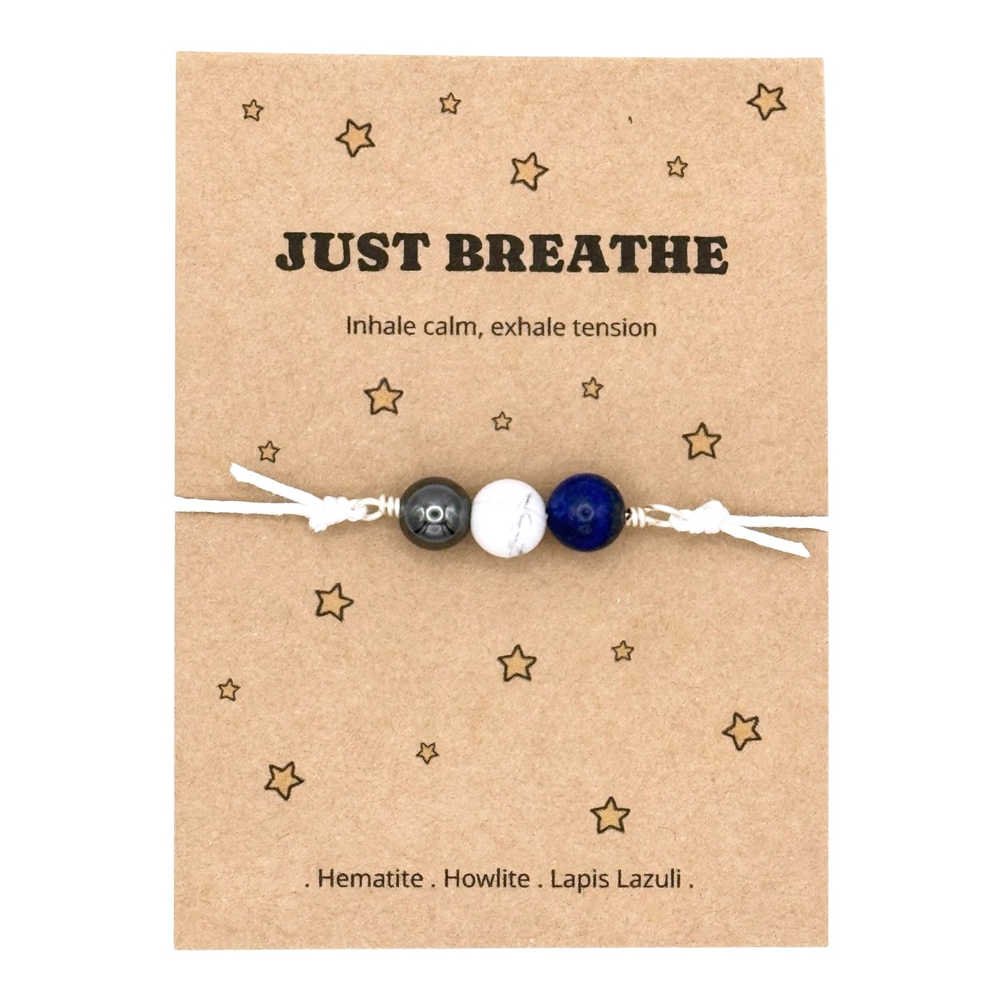 Just Breathe Crystal Bracelet – Calm & Relaxation Gift for Her