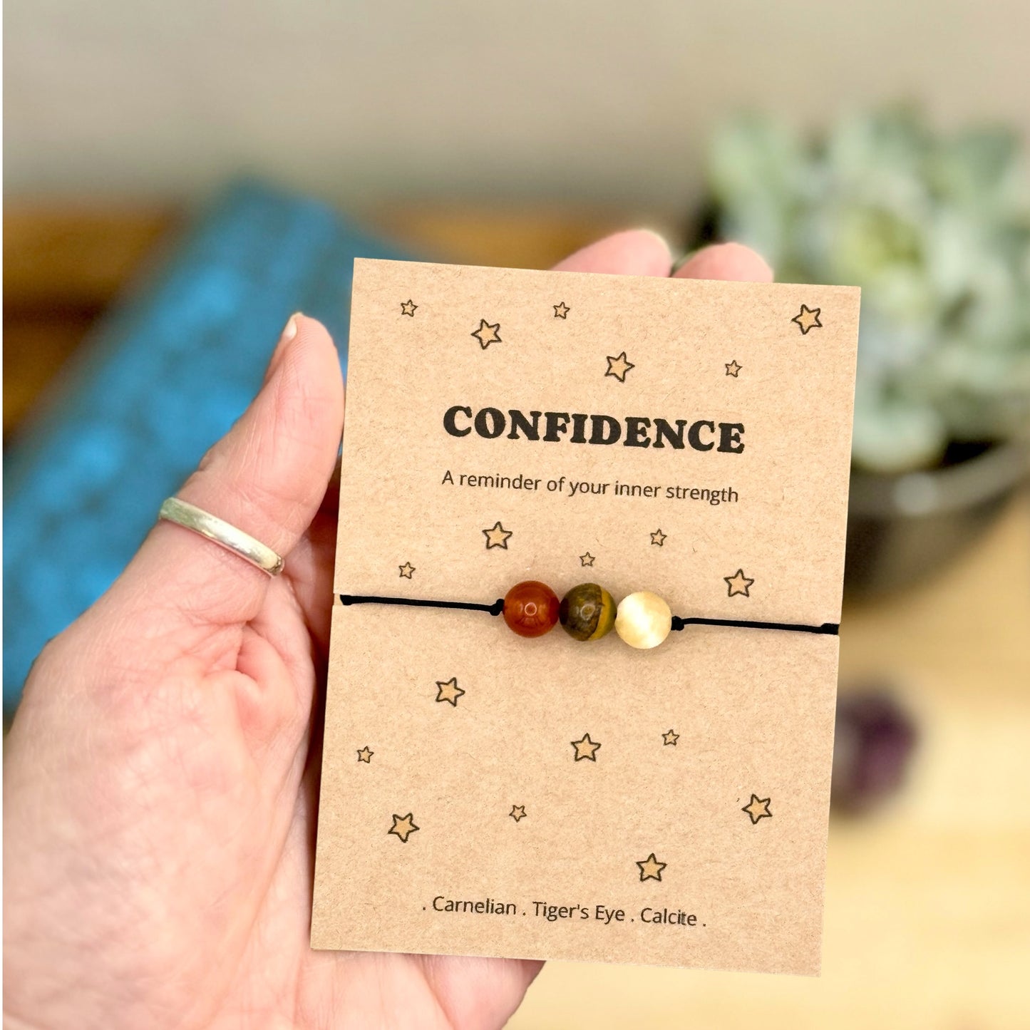 Confidence Gift, Personalised Inner Strength Crystal Bracelet or Anklet, A Reminder of Your Inner Strength Keepsake, Self Belief and Motivation Gift for Her