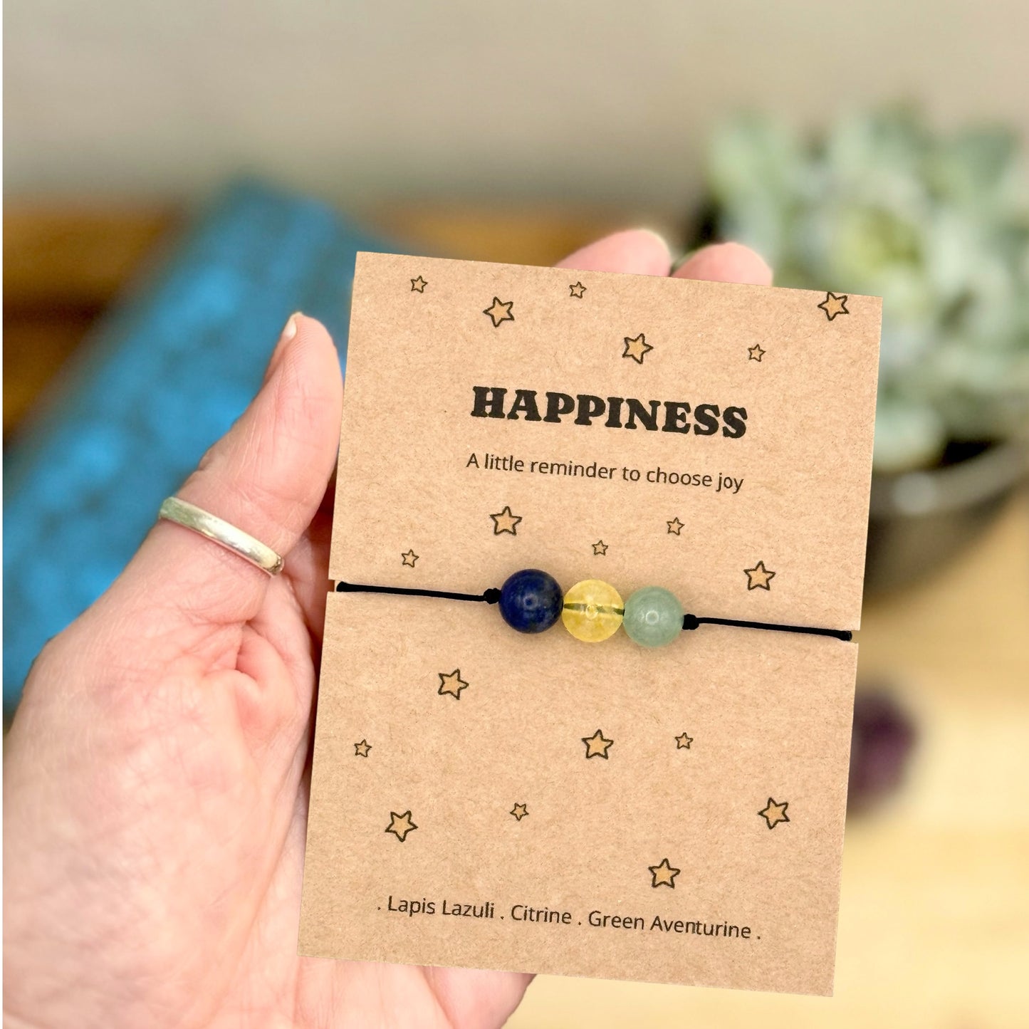 Happiness Crystal Bracelet – Positive Reminder Gift for Friend