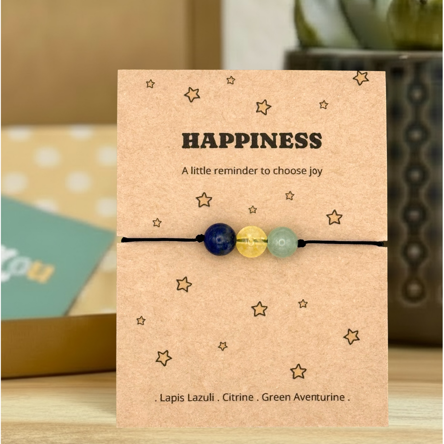 Happiness Crystal Bracelet – Positive Reminder Gift for Friend