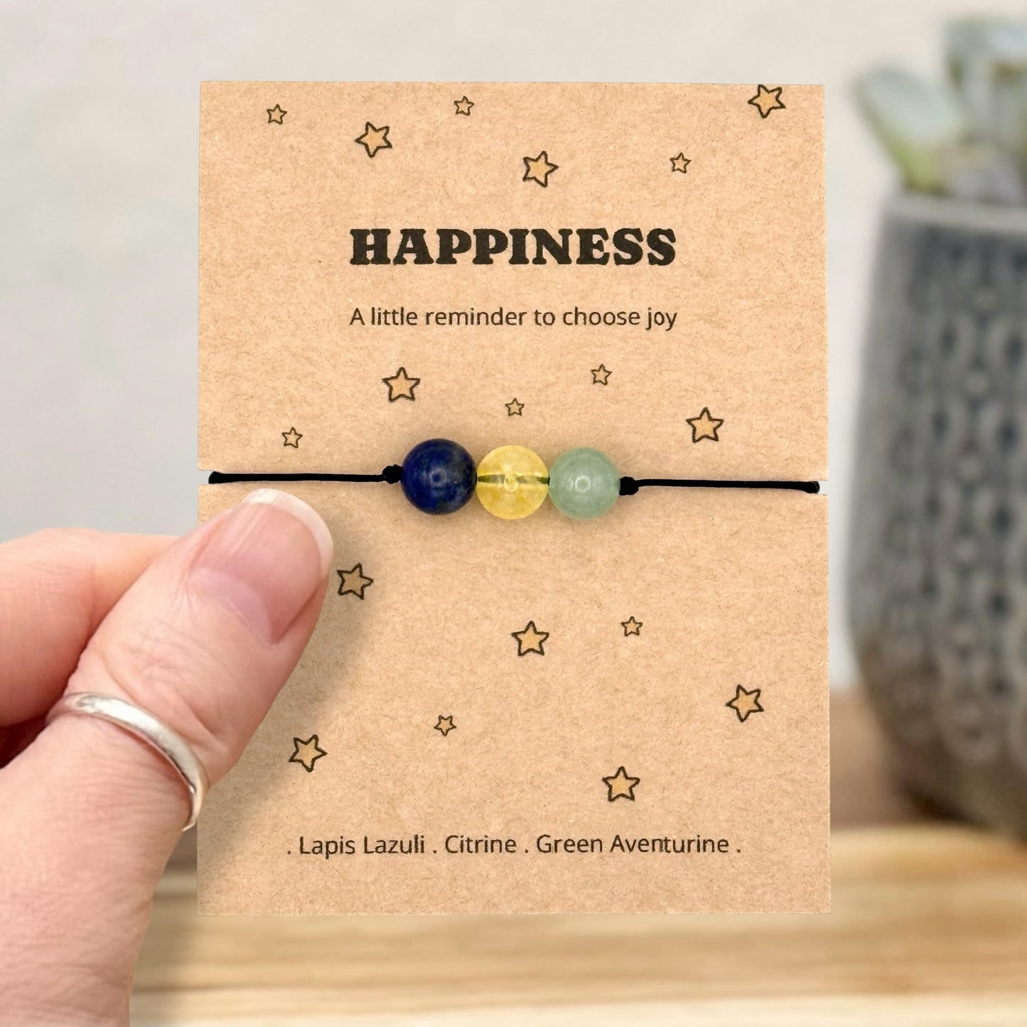 Happiness Crystal Bracelet – Positive Reminder Gift for Friend