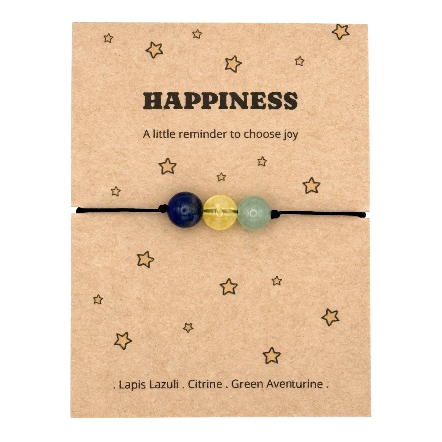 Happiness Crystal Bracelet – Positive Reminder Gift for Friend