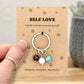 Self Love Crystal Keyring – Love Yourself Gift for Her