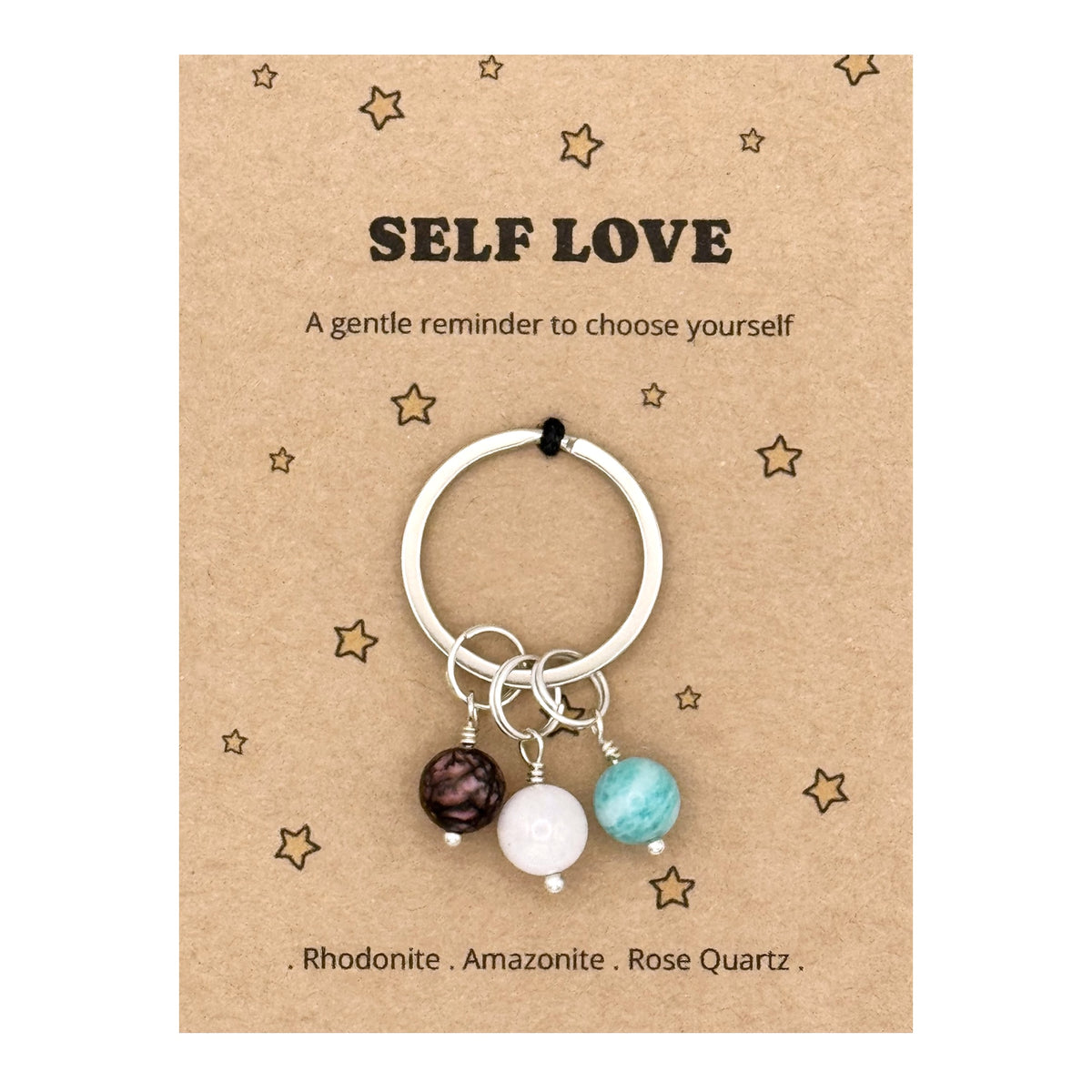Self Love Crystal Keyring – Love Yourself Gift for Her