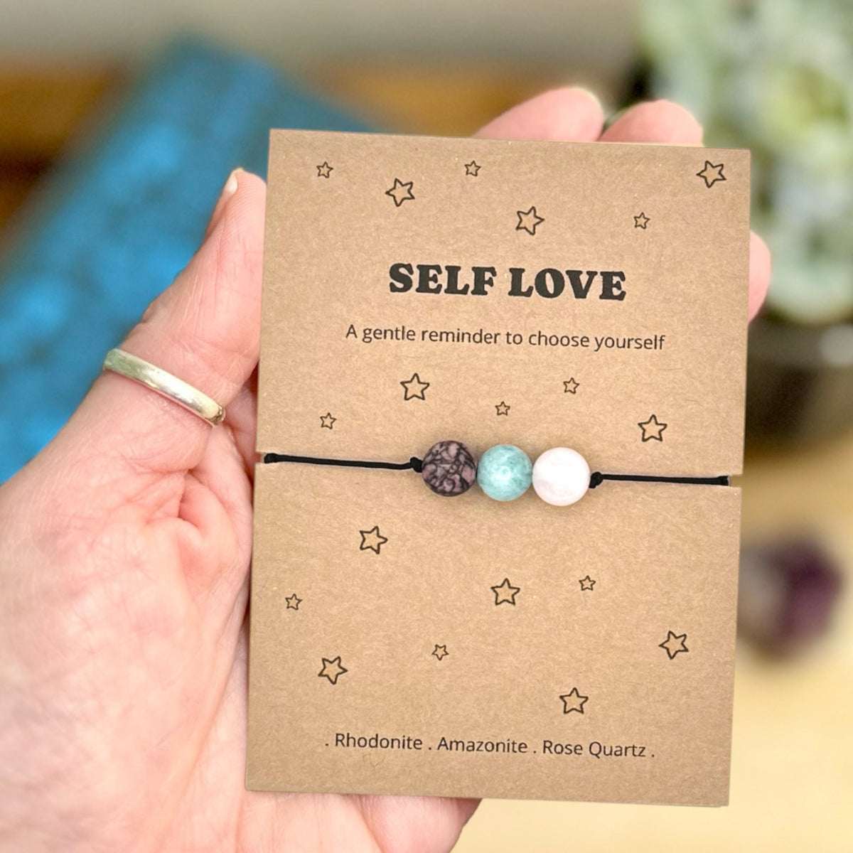 Self Love Crystal Bracelet – Love Yourself Gift for Her
